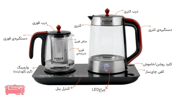 راهنمای معرفی قطعات چای ساز ناساالکتریک مدل NS_513