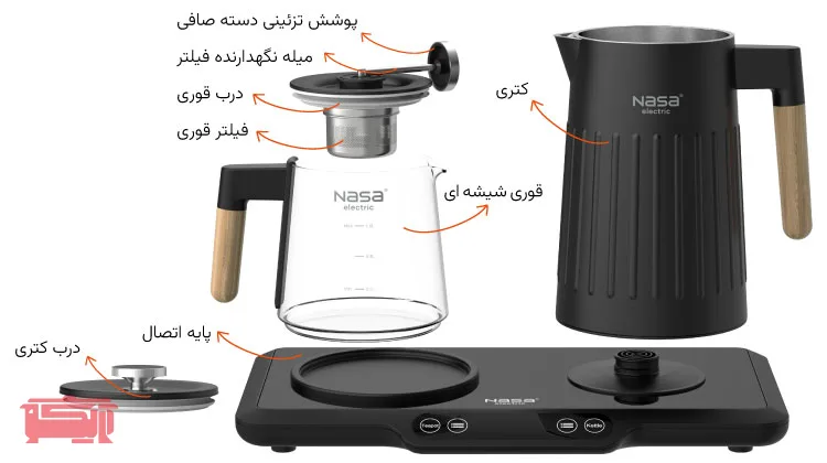 راهنمای معرفی قطعات چای ساز ناساالکتریک مدل NS_521
